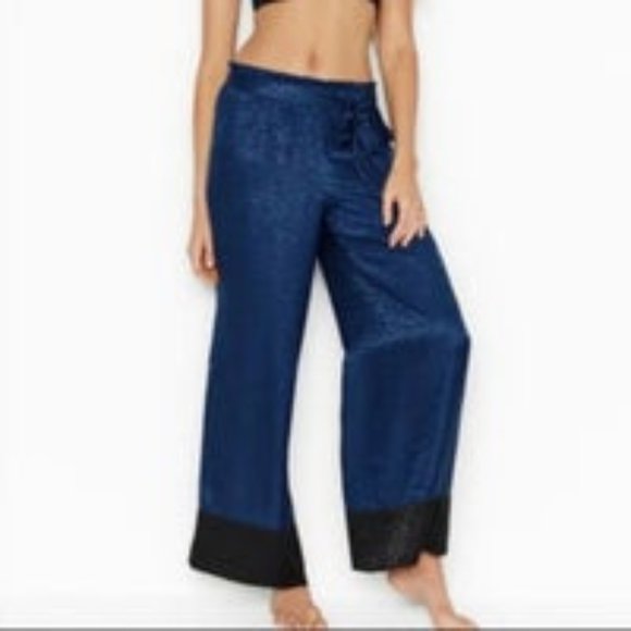 Victoria's Secret Other - NEW. Victoria Secret Palazzo Lounge Pants Blue Zebra size medium NWT